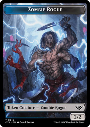 0015 Zombie Rogue // Plot Double-Sided Token T Outlaws of Thunder Junction