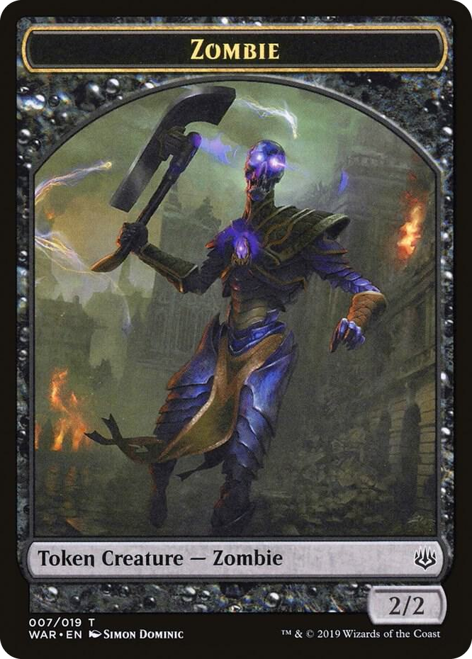 0007 Zombie Token T War of the Spark