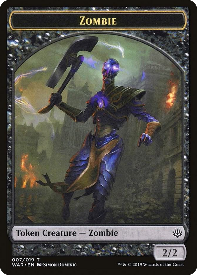 0007 Zombie Token T War of the Spark