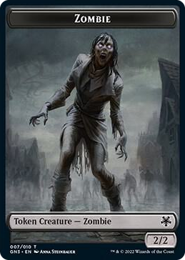0007 Zombie // Treasure Double-Sided Token T Magic Game Night: Free-For-All