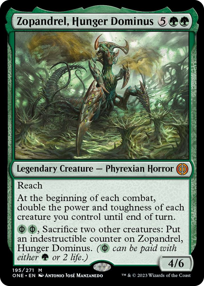 Zopandrel, Hunger Dominus #195 M - Phyrexia: All Will Be One Pokemon card