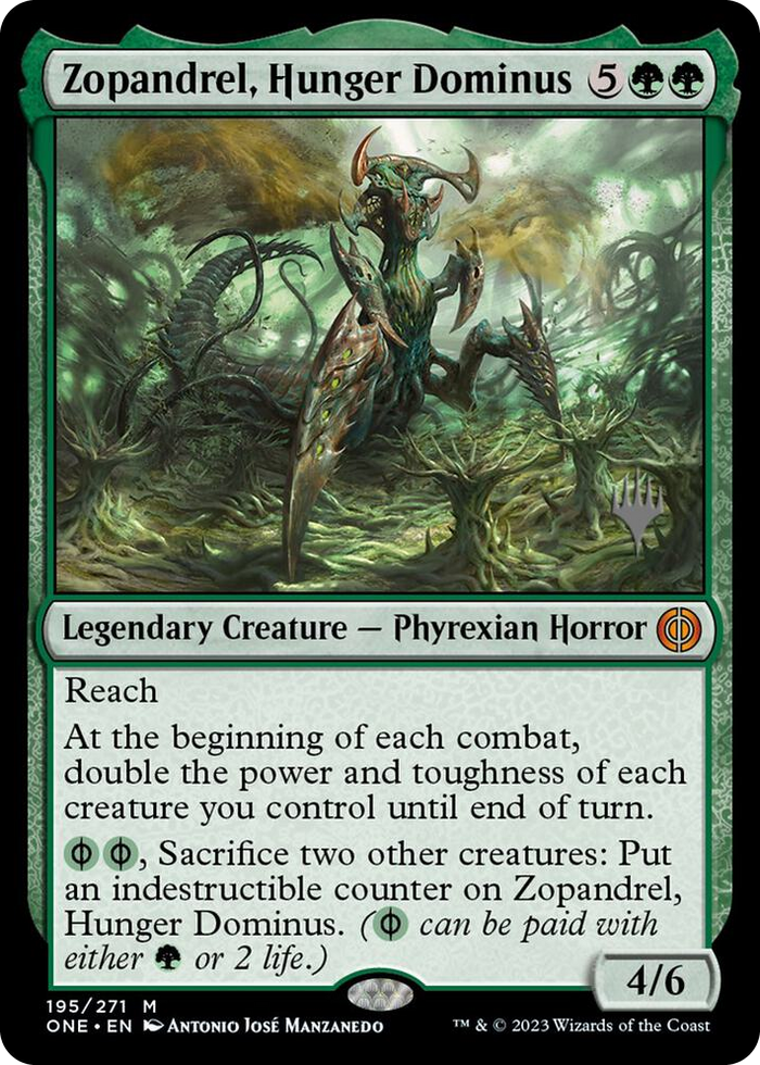 Zopandrel, Hunger Dominus #195 M - Promo Pack: Phyrexia: All Will Be One Pokemon card