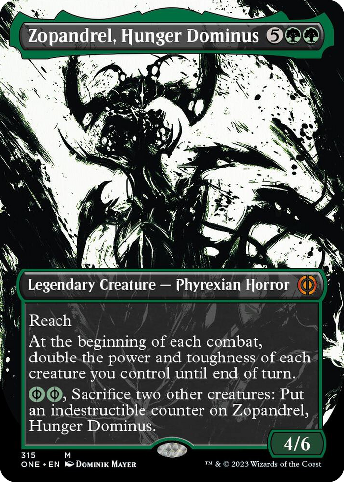 Zopandrel, Hunger Dominus (Showcase) #315 M - Phyrexia: All Will Be One Pokemon card