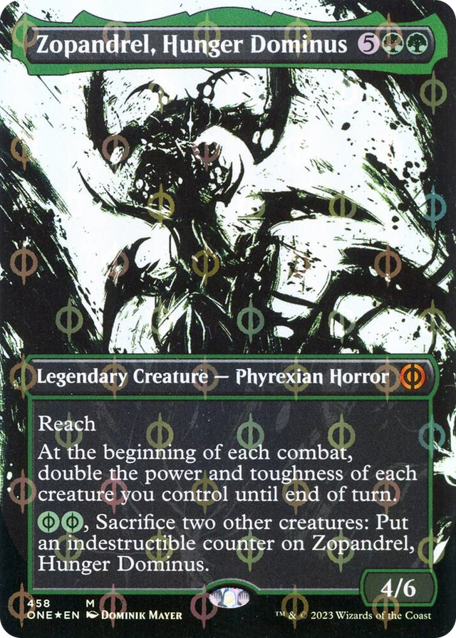 0458 Zopandrel, Hunger Dominus (Showcase) (Step-and-Compleat Foil) M Phyrexia: All Will Be One