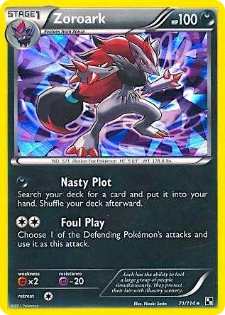0071 Zoroark - 71/114 (Cracked Ice Holo) Promo Blister Exclusives