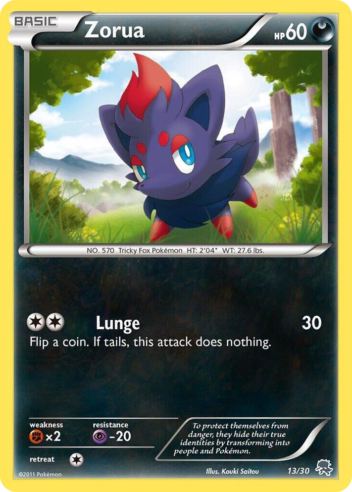 0013 Zorua (#13) Common BW Trainer Kit: Excadrill & Zoroark