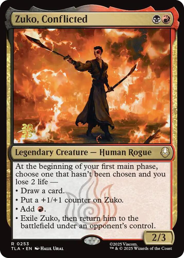 0253 Zuko, Conflicted R Prerelease Cards
