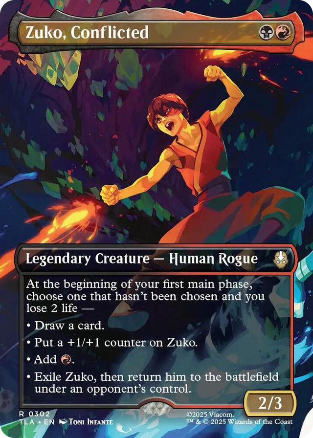 0302 Zuko, Conflicted (Borderless) R The Last Airbender