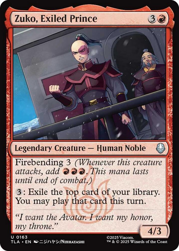 0163 Zuko, Exiled Prince U The Last Airbender