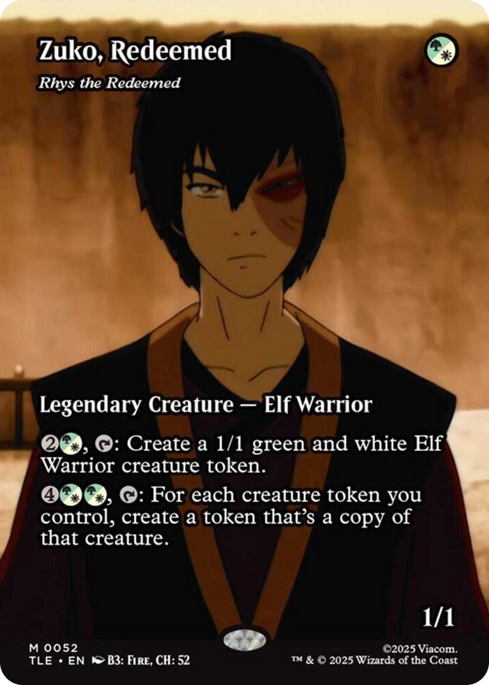 Zuko, Redeemed - Rhys the Redeemed (Borderless) #52 M - The Last Airbender: Eternal-Legal Pokemon card