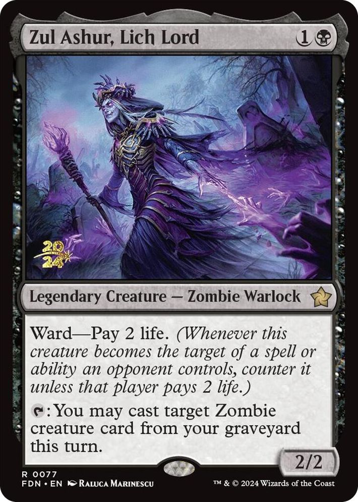 0077 Zul Ashur, Lich Lord R Prerelease Cards