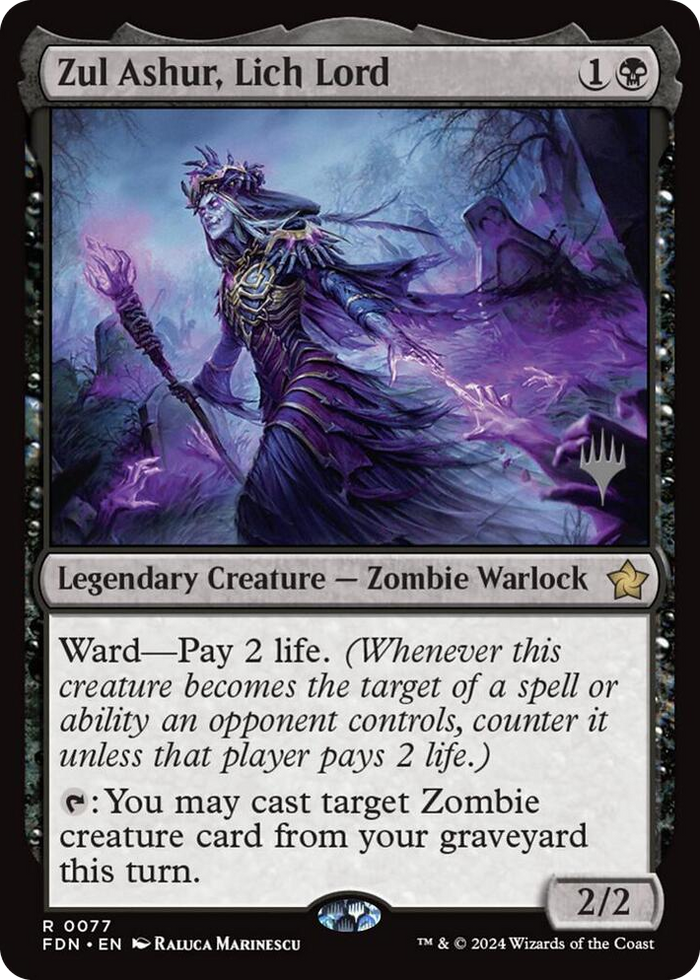 Zul Ashur, Lich Lord #77 R - Promo Pack: Lorwyn Eclipsed Pokemon card