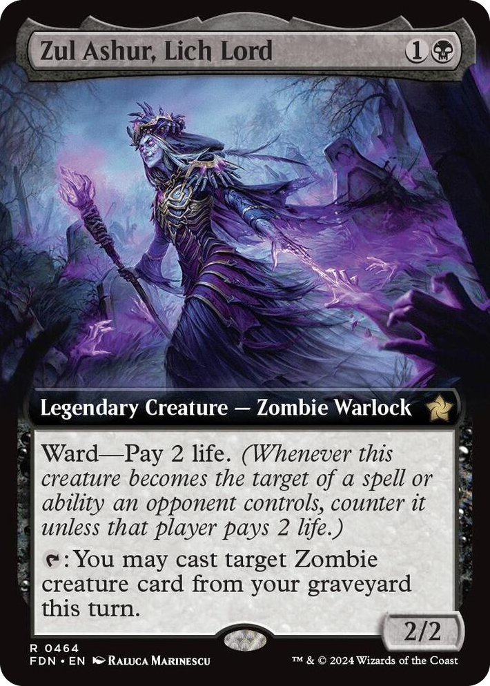 0464 Zul Ashur, Lich Lord (Extended Art) R Foundations