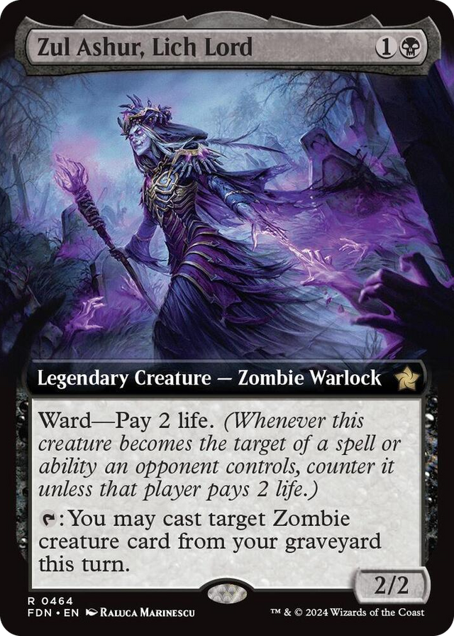 0464 Zul Ashur, Lich Lord (Extended Art) R Foundations
