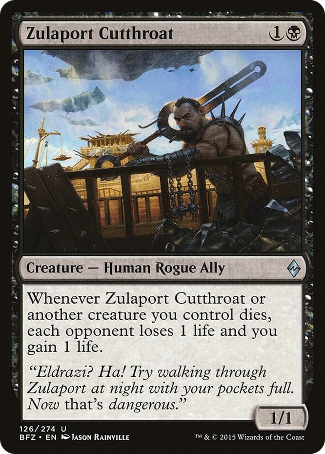 Zulaport Cutthroat #126 U - Battle for Zendikar Pokemon card