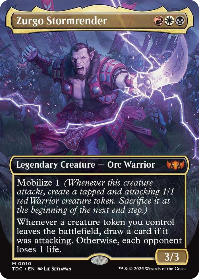 Zurgo Stormrender (Borderless) #10 M - Commander: Tarkir: Dragonstorm Pokemon card