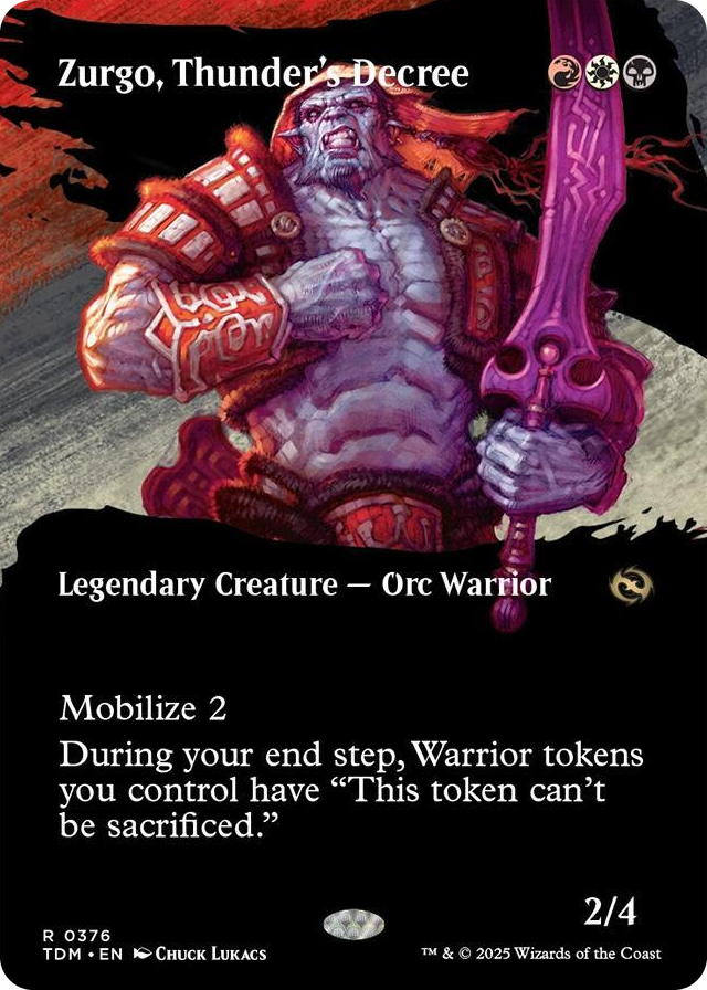 0376 Zurgo, Thunder's Decree (Borderless) R Dragonstorm