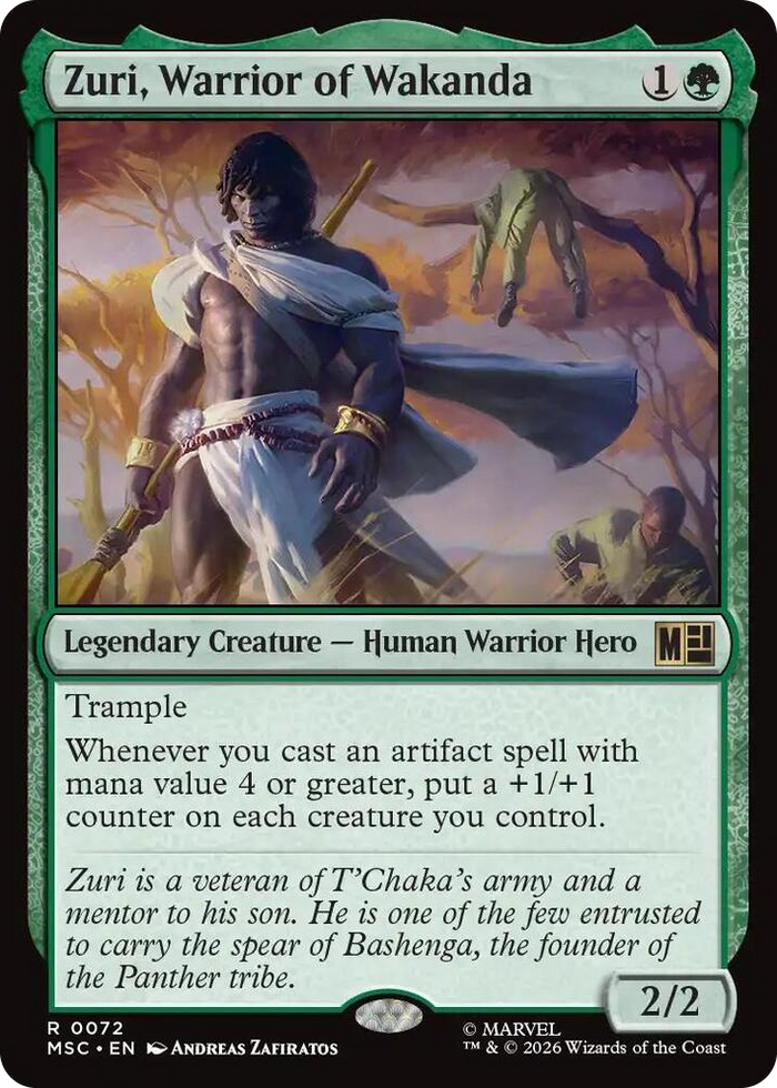 Zuri, Warrior of Wakanda #72 R - Commander: Marvel Super Heroes Pokemon card