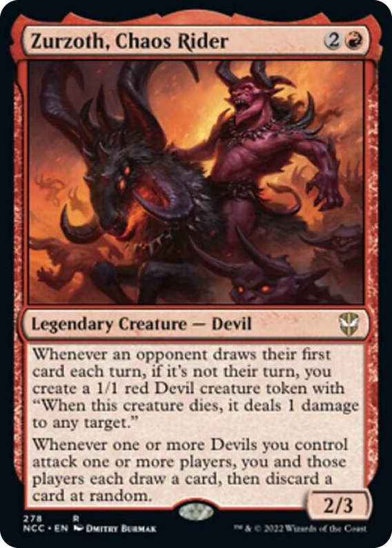 Zurzoth, Chaos Rider #278 R - Commander: Streets of New Capenna Pokemon card
