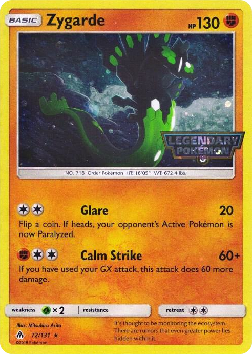 0072 Zygarde - 72/131 (Cosmos Holo) Promo Miscellaneous Cards & Products
