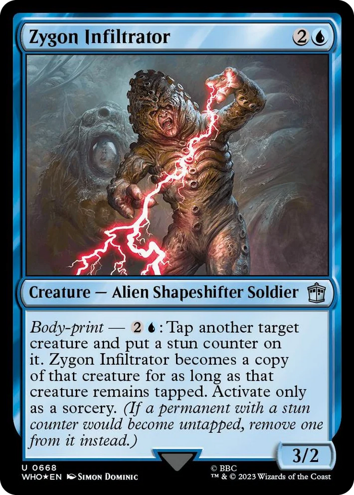 0668 Zygon Infiltrator (Surge Foil) U Universes Beyond: Doctor Who