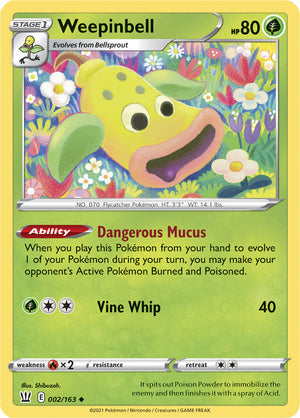 0002 Weepinbell Uncommon Battle Styles
