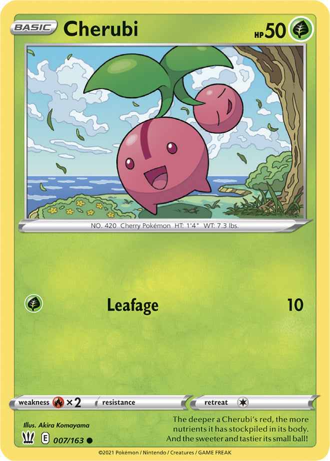 Cherubi #7/163 Common - Battle Styles Pokemon card