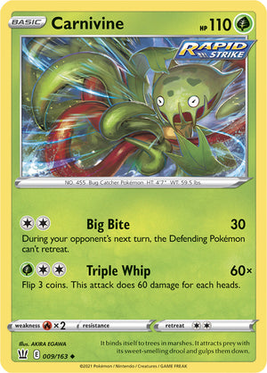 0009 Carnivine Uncommon Battle Styles