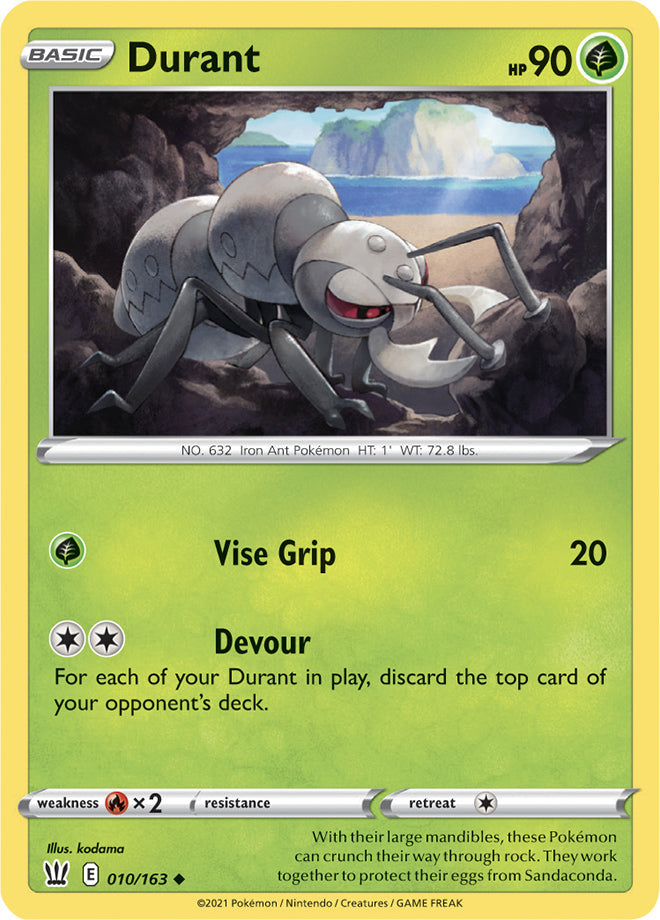 Durant #10/163 Uncommon - Battle Styles Pokemon card