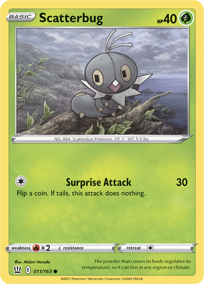 Scatterbug #11/163 Common - Battle Styles Pokemon card
