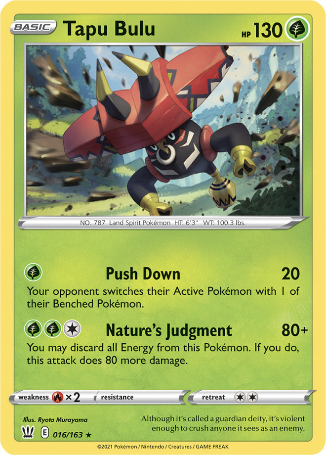 Tapu Bulu #16/163 Holo Rare - Battle Styles Pokemon card