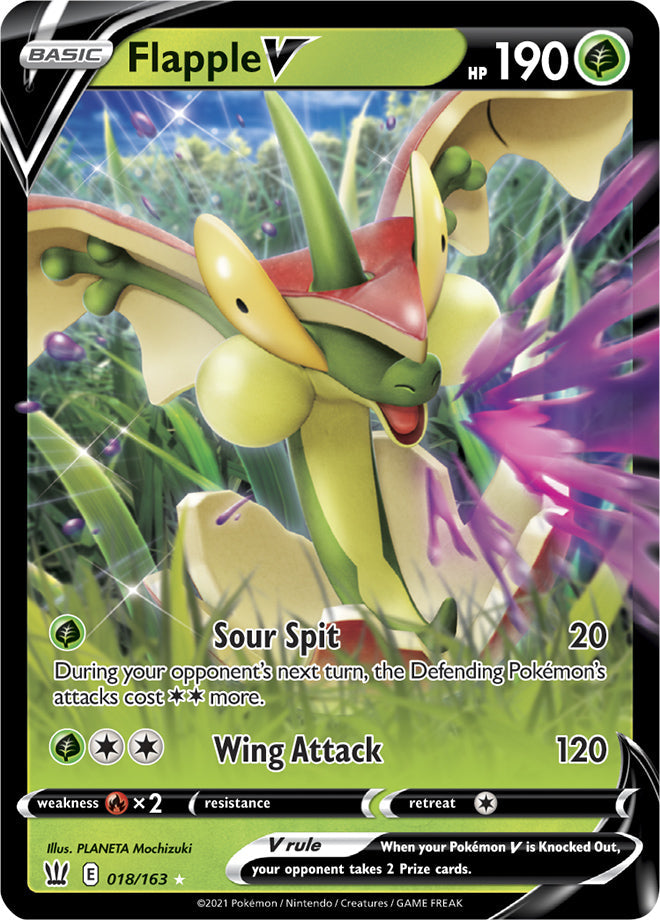Flapple #18/163 Ultra Rare - Battle Styles Pokemon card