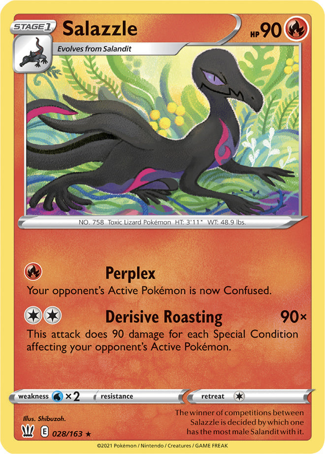 Salazzle #28/163 Rare - Battle Styles Pokemon card
