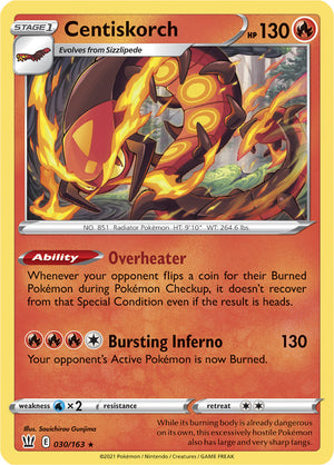 0030 Centiskorch Rare Battle Styles