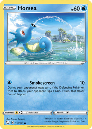 0031 Horsea Common Battle Styles