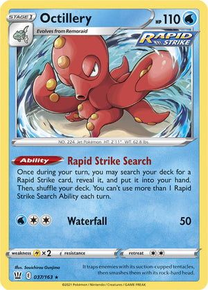 0037 Octillery Holo Rare Battle Styles