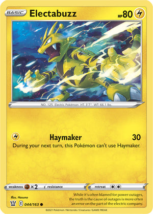 0044 Electabuzz Common Battle Styles