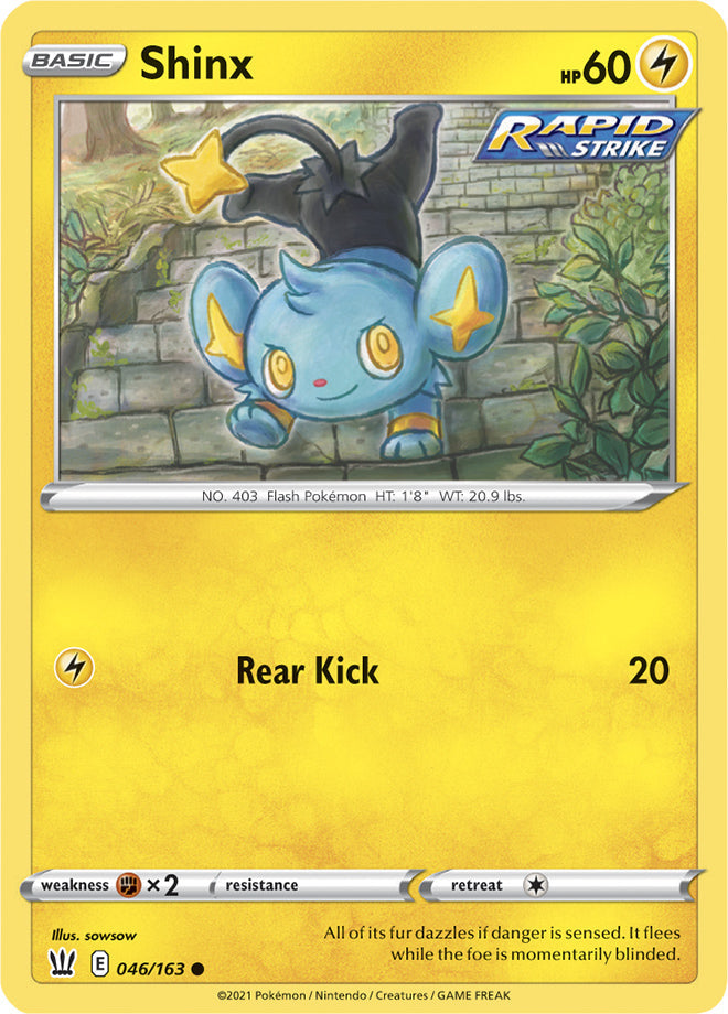 Shinx #46/163 Common - Battle Styles Pokemon card