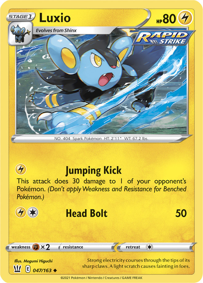 Luxio #47/163 Uncommon - Battle Styles Pokemon card