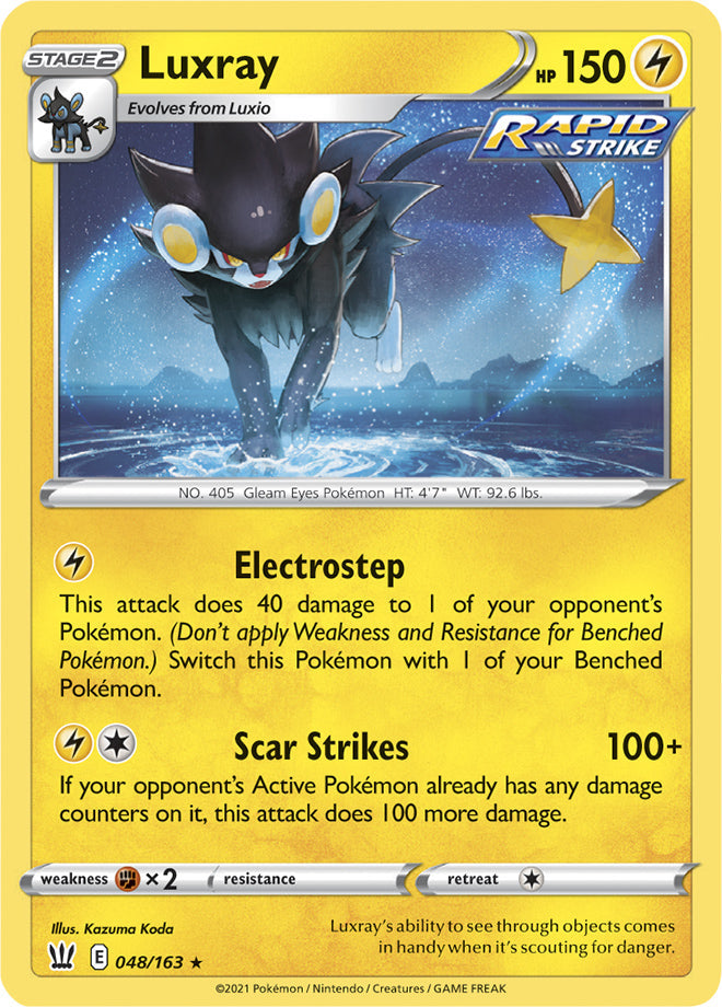Luxray #48/163 Holo Rare - Battle Styles Pokemon card