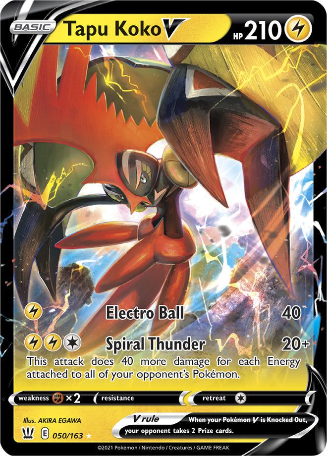 Tapu Koko #50/163 Ultra Rare - Battle Styles Pokemon card