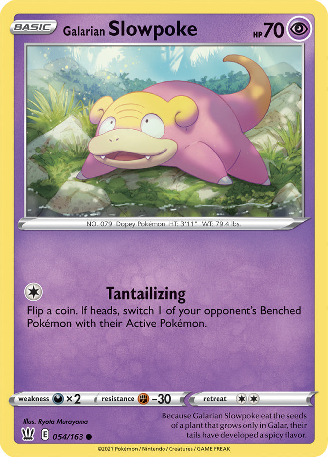 Slowpoke #54/163 Common - Battle Styles Pokemon card