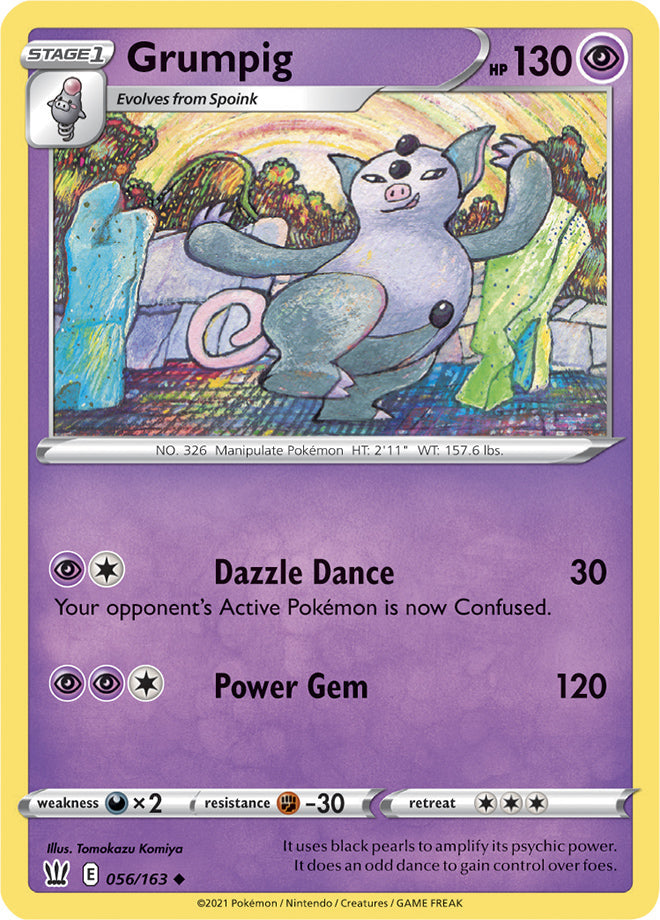 Grumpig #56/163 Uncommon - Battle Styles Pokemon card