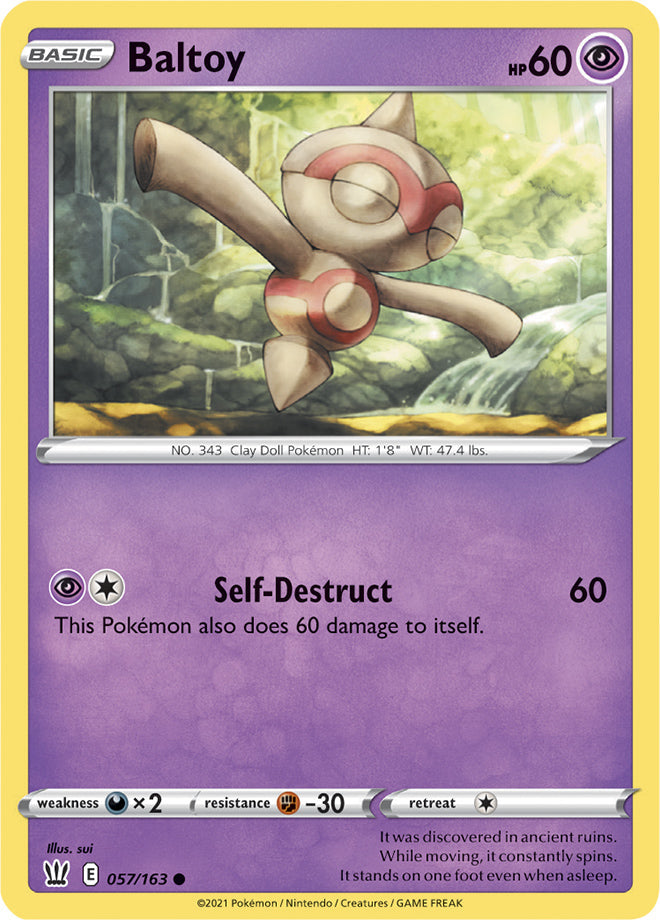 Baltoy #57/163 Common - Battle Styles Pokemon card