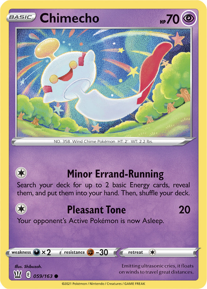 Chimecho #59/163 Common - Battle Styles Pokemon card