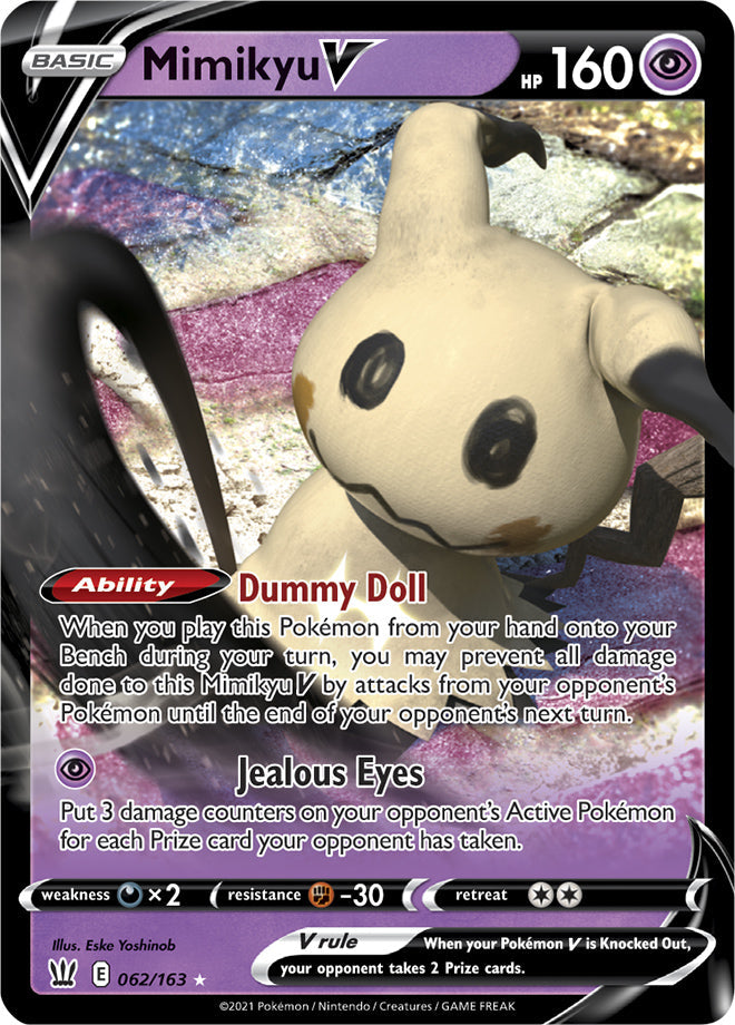 Mimikyu #62/163 Ultra Rare - Battle Styles Pokemon card