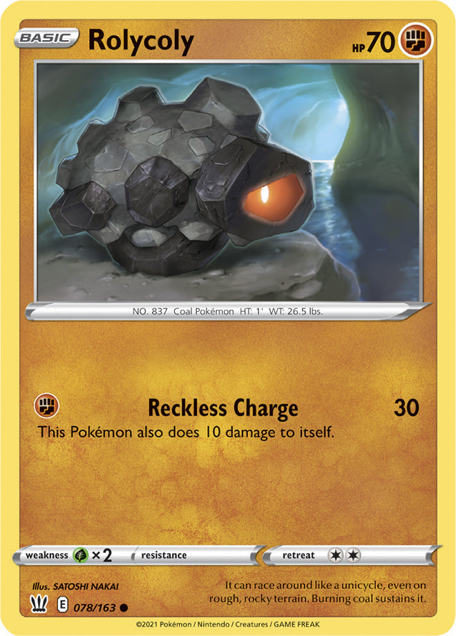 Rolycoly #78/163 Common - Battle Styles Pokemon card