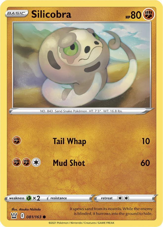 Silicobra #81/163 Common - Battle Styles Pokemon card