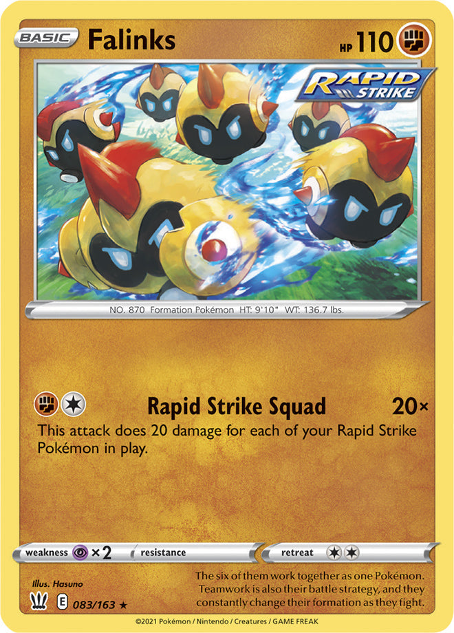 Falinks #83/163 Rare - Battle Styles Pokemon card