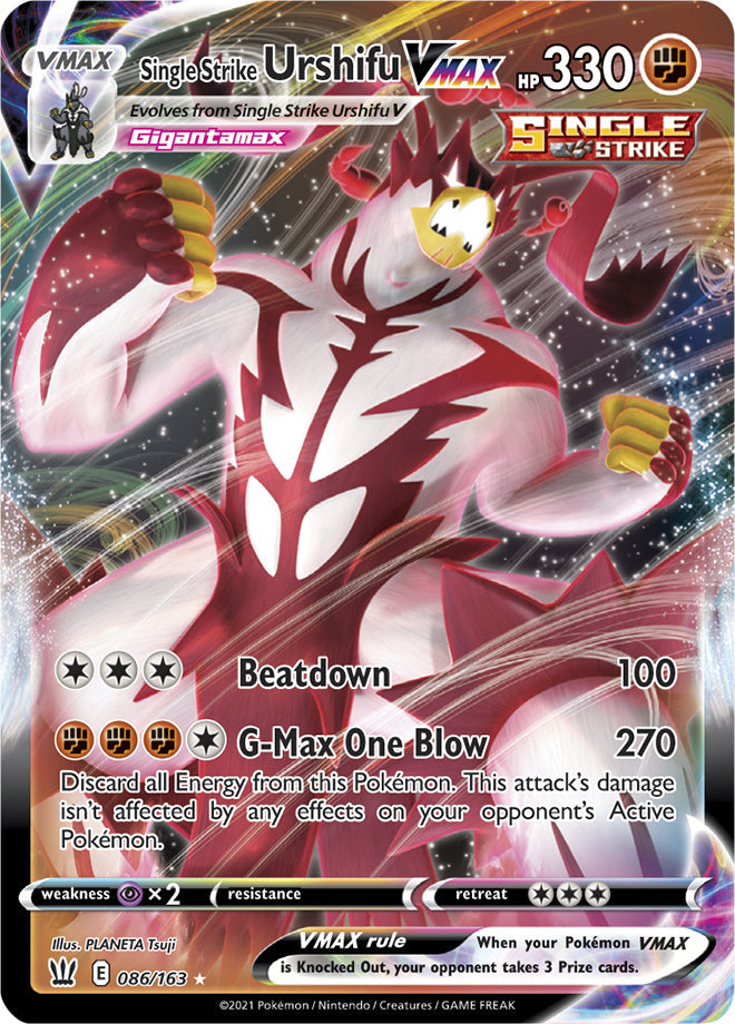 Pokemon Battle Styles Single Strike Urshifu VMAX #86